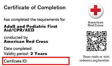 cpr certification id number
